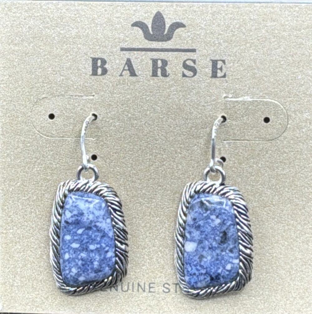 Barse Wrapsody Earrings- Dumortierite -Silver- NWT